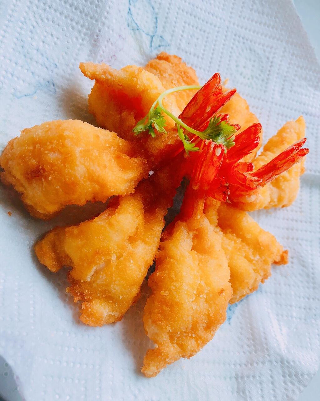 yy小yy做的面包糠炸虾