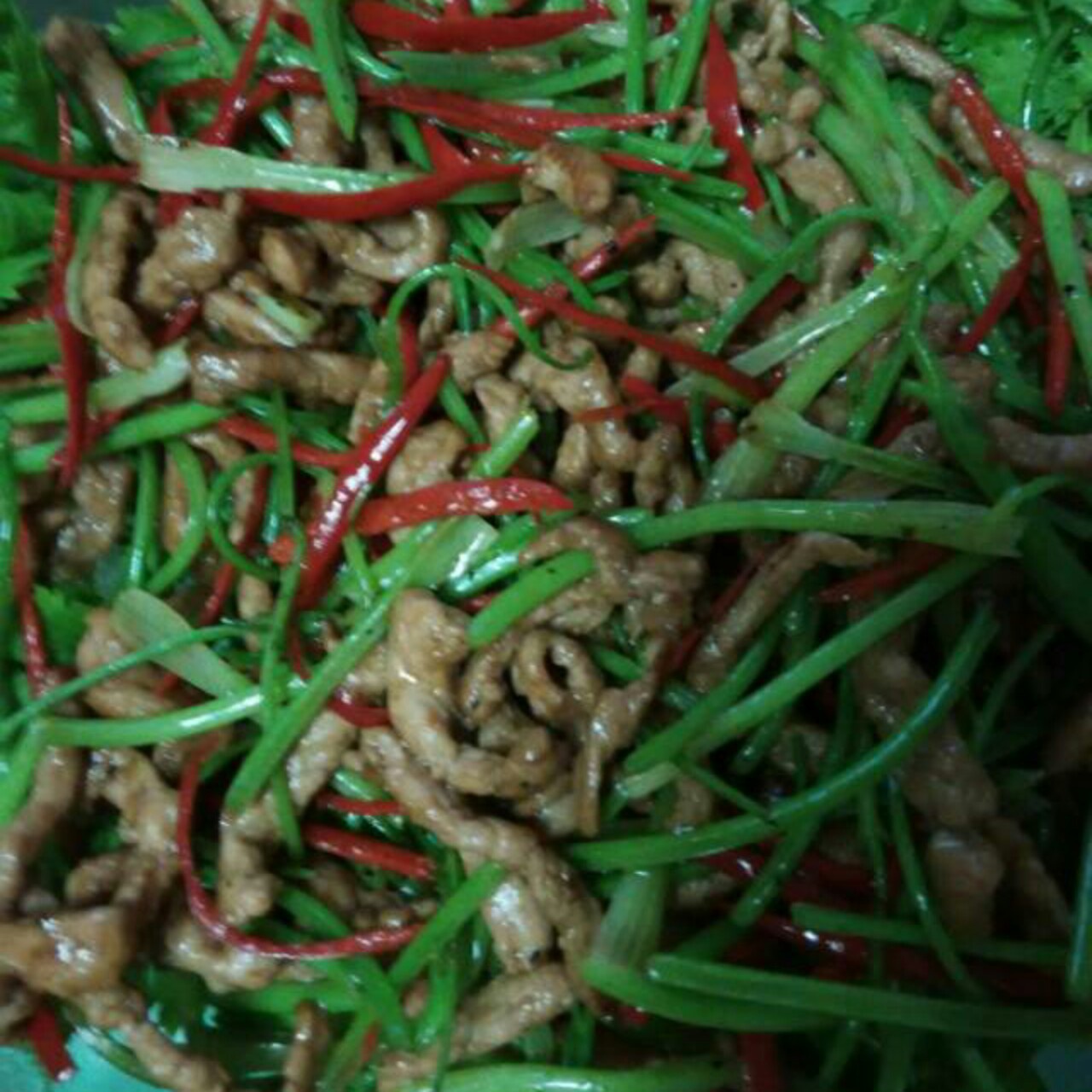 香辣肉丝 Spicy Shredded Pork with Coriander