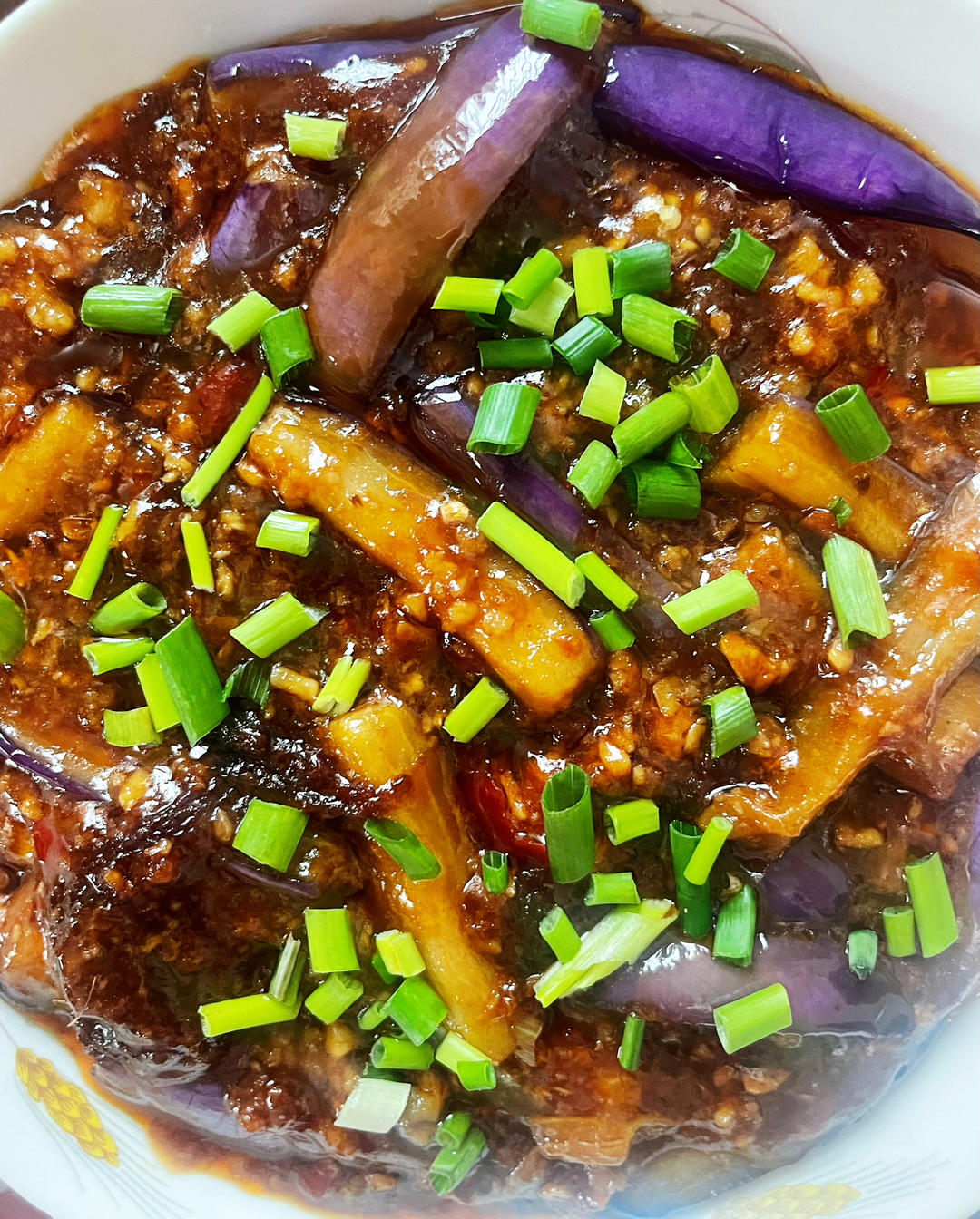 口感超好的红烧肉末茄子