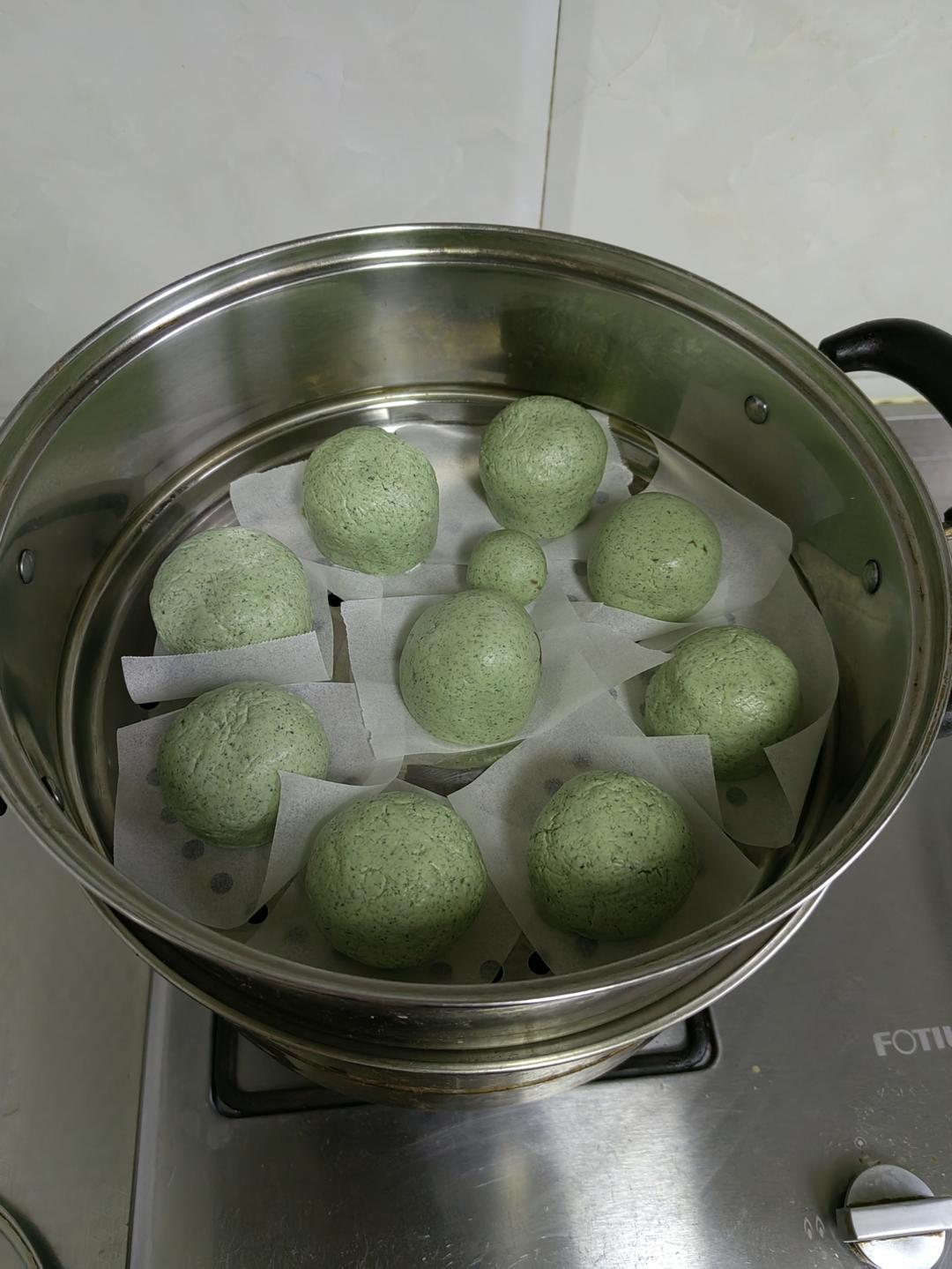 只需要糯米粉的 红豆青团