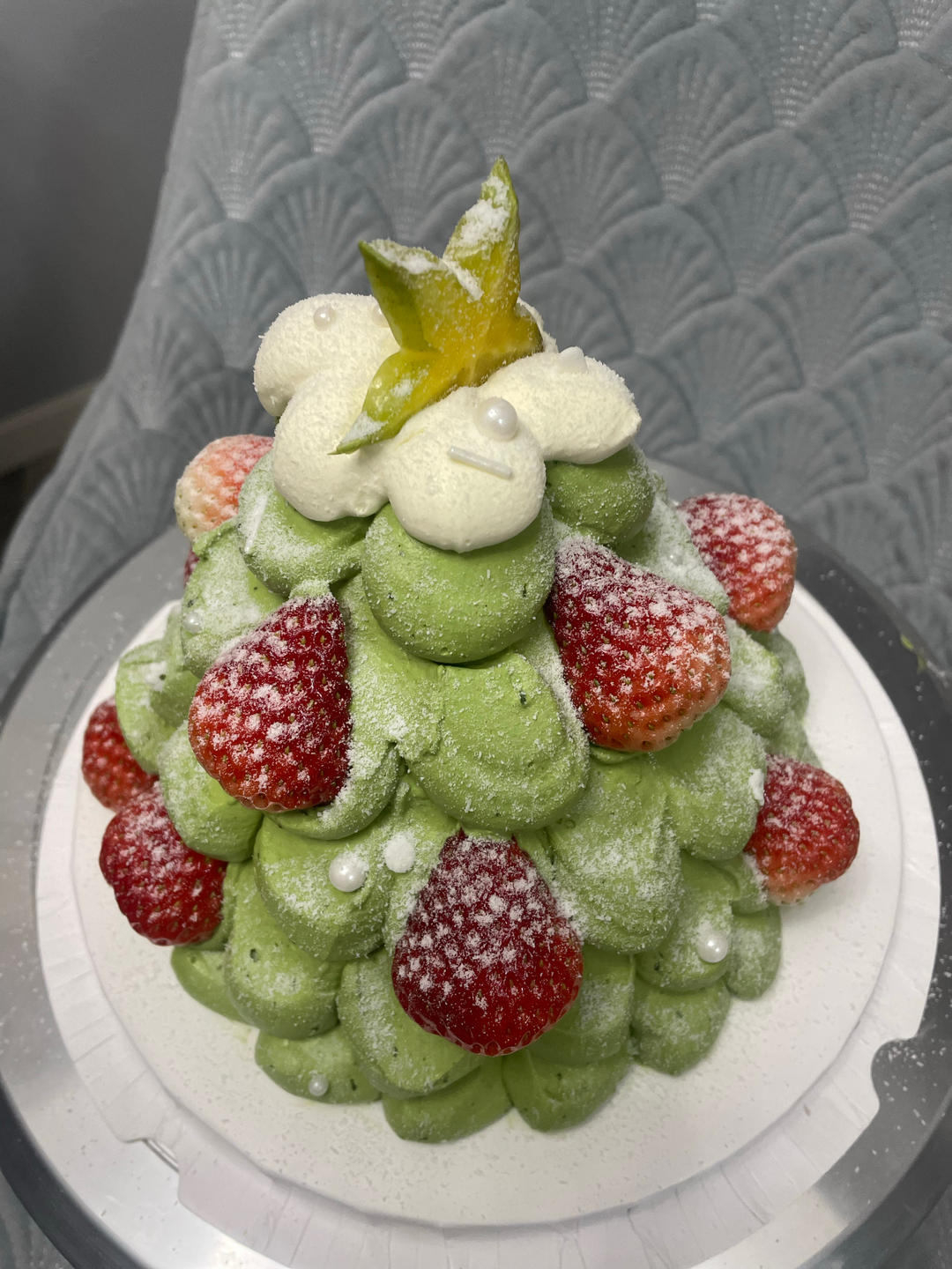 🎄圣诞树蛋糕｜芋泥抹茶奶油
