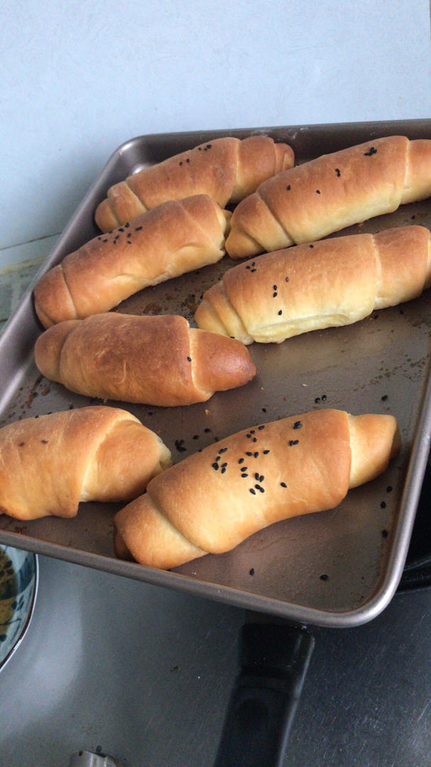 日式海盐牛角面包