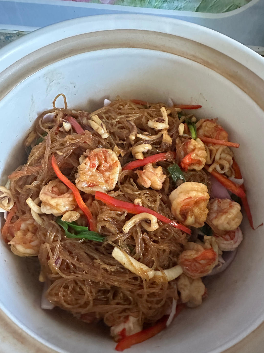 鲜虾粉丝煲