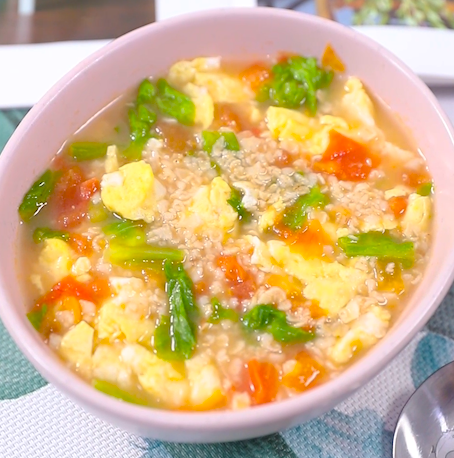 番茄蛋燕麦粥的做法