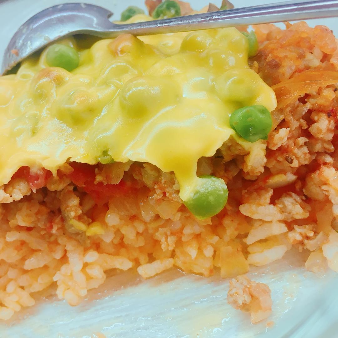 番茄肉酱焗饭 -- 松下SC300B烤箱版