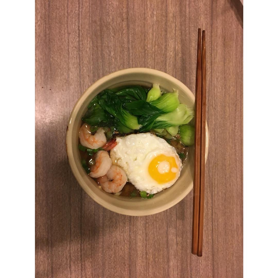 青菜鸡蛋汤面