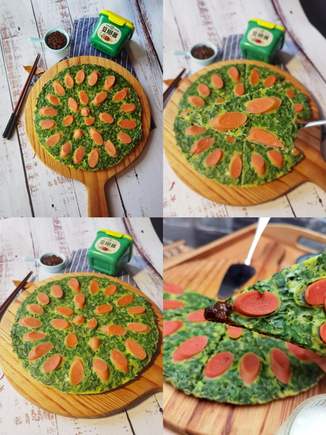 💯韭菜火腿蛋饼（快手早餐）的做法