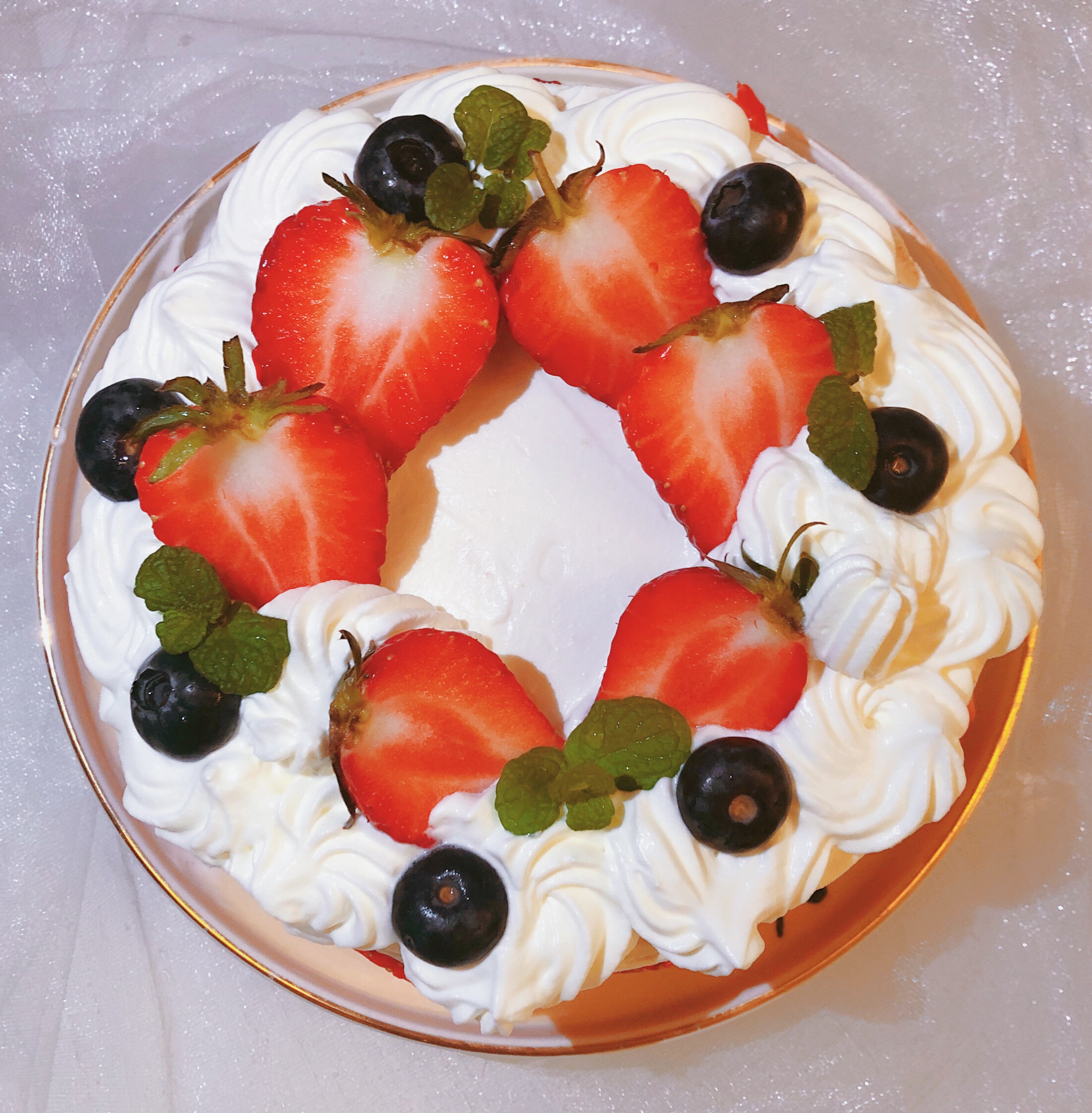 草莓奶油戚风蛋糕的做法 步骤10