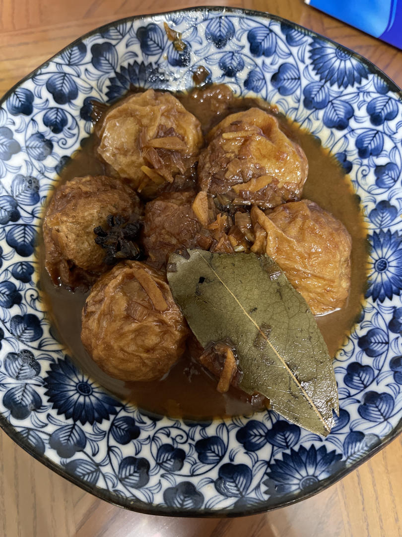 红烧油面筋塞肉