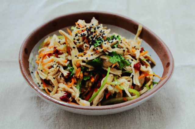 减脂健身｜凉拌手撕鸡丝（香辣&麻油版）