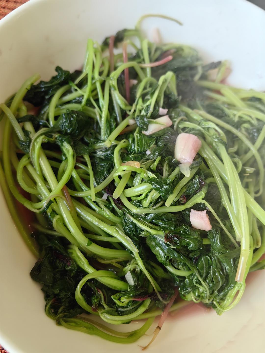 蒜蓉炒红米苋(素菜)