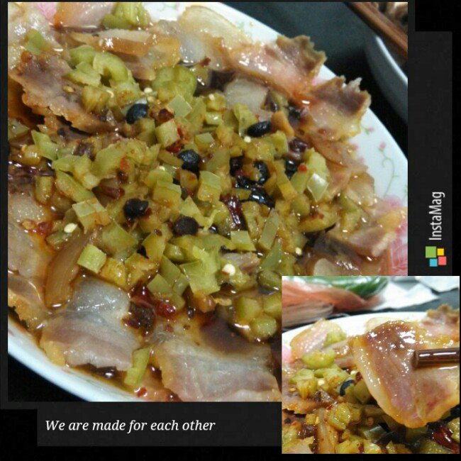 豆豉蒸腊肉