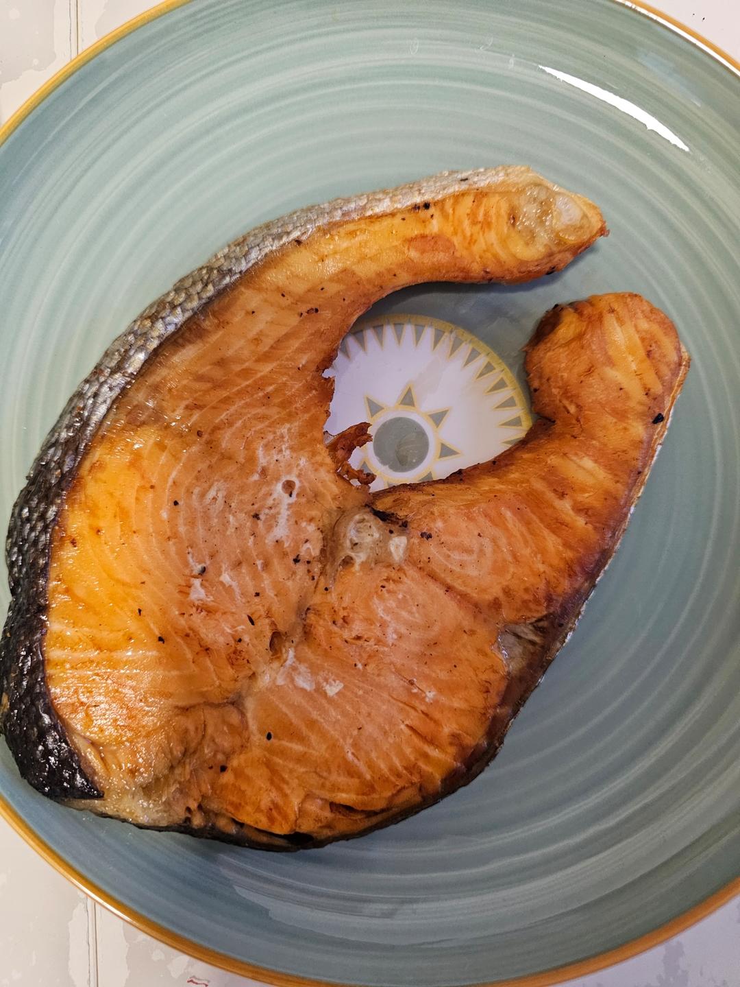 空气炸锅无油煎三文鱼(减脂 懒人必备)