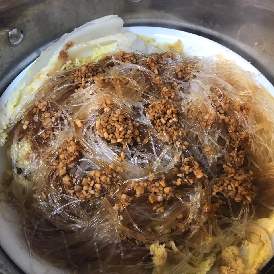 懒人下饭神器，蒜蓉蒸粉丝金针菇娃娃菜