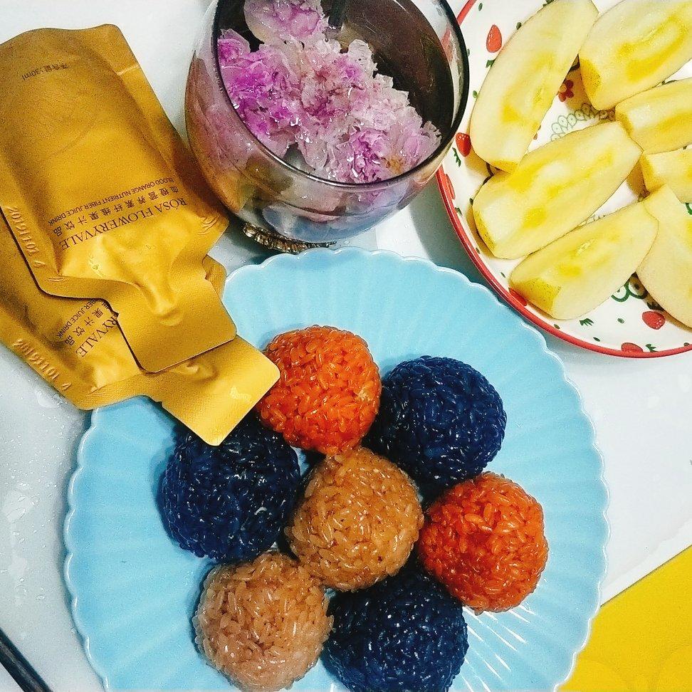 高颜值彩色糯米饭 天然健康