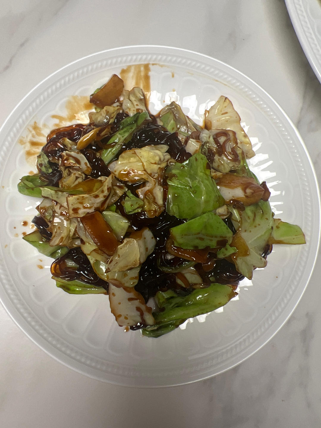 最近爱吃粉丝粉条～包菜炒粉丝