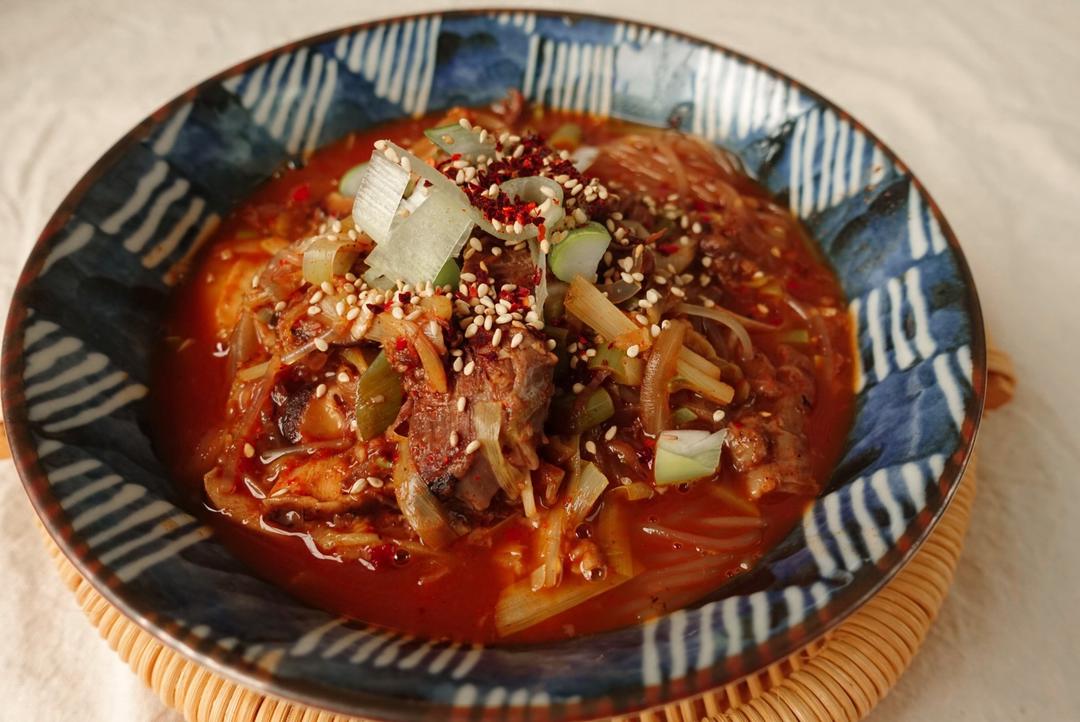 韩式辣爽卤牛肉粉丝汤饭🍜장조림 육개장的做法