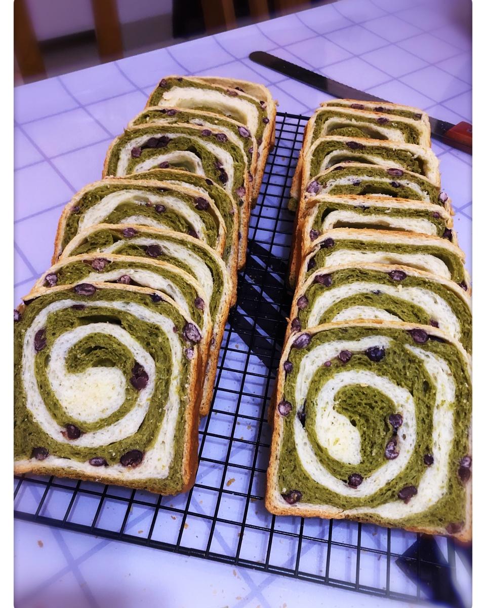 抹茶蜜豆吐司