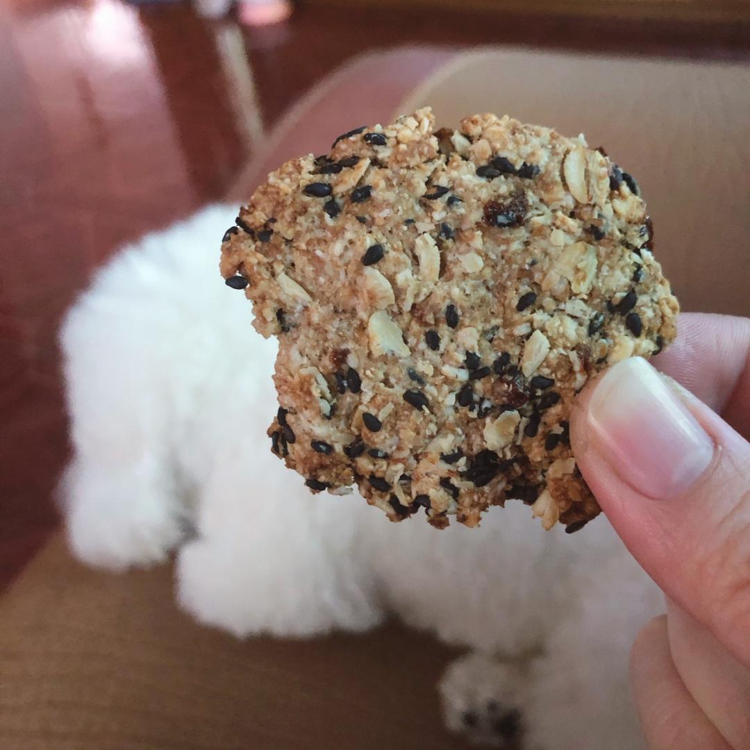素食:有机燕麦芝麻大饼干