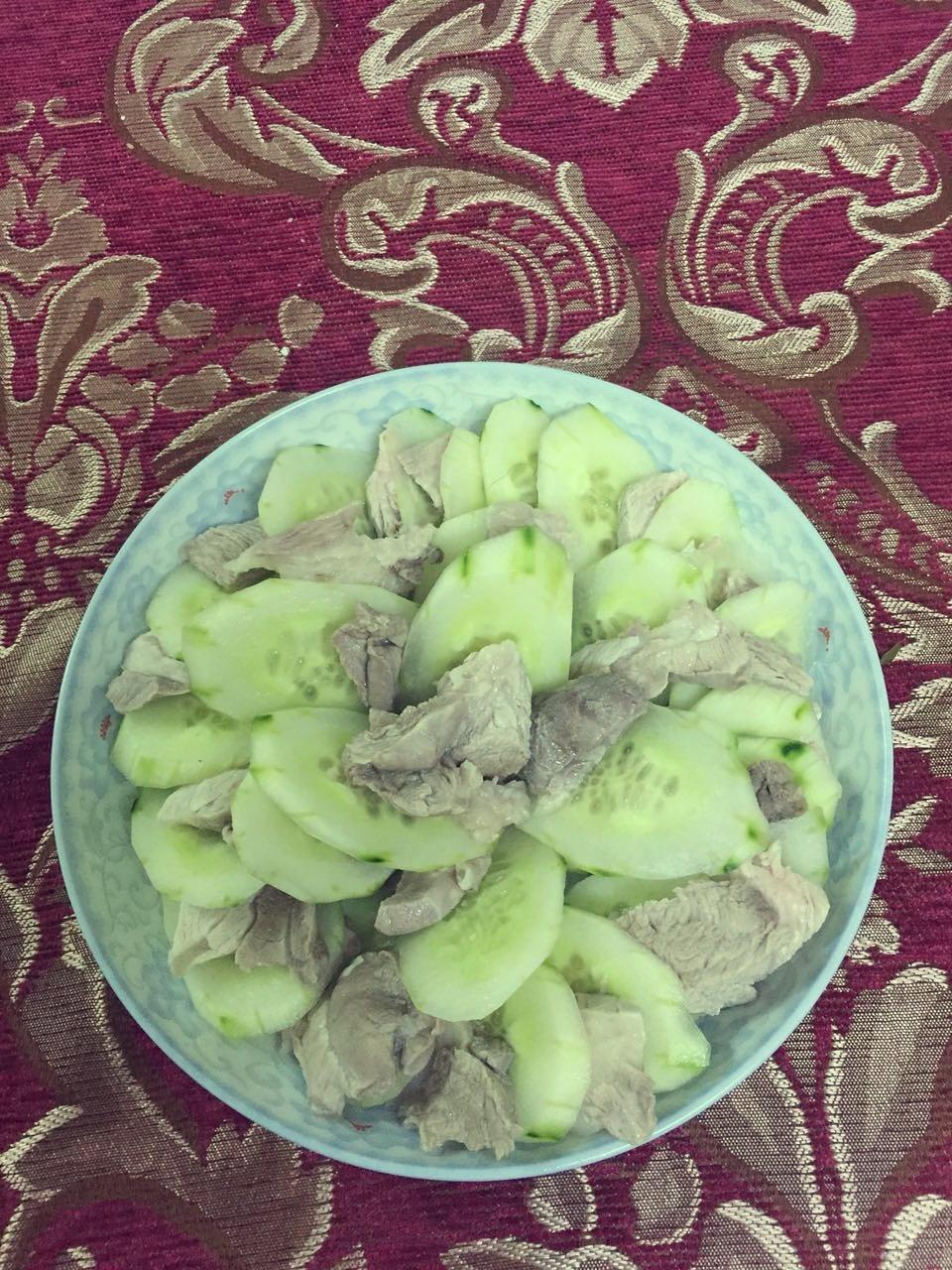 青瓜白肉的做法
