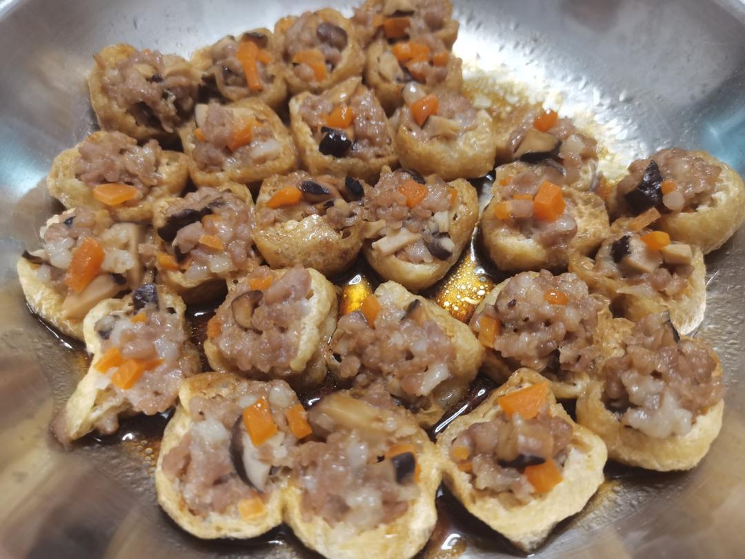 一端上桌就被秒光的时蔬肉沫酿油豆腐