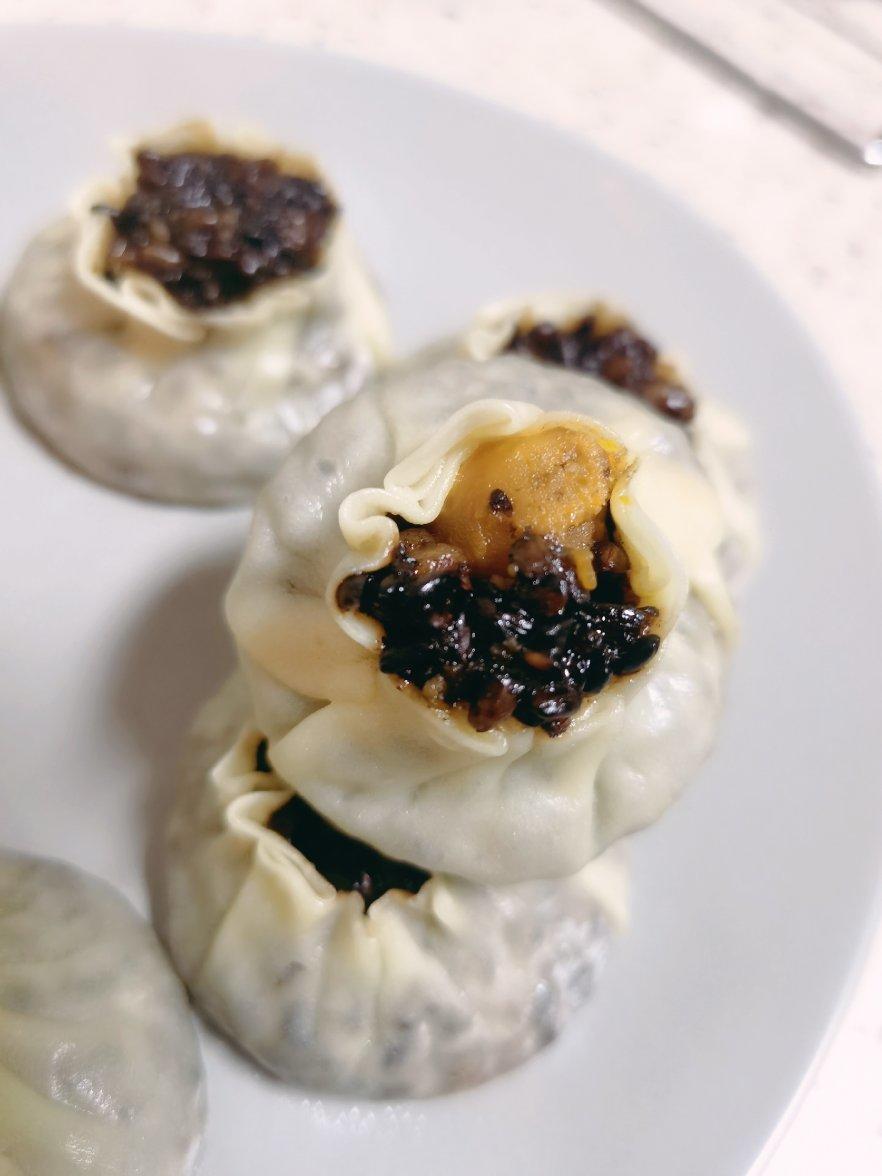 黑糯米腊味咸蛋黄烧卖（烧卖皮制作）