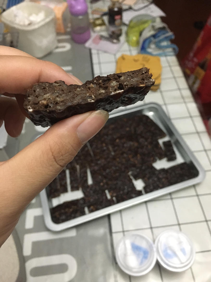 减脂 无糖无油无淀粉高蛋白低脂蛋白燕麦棒口感神似布朗尼