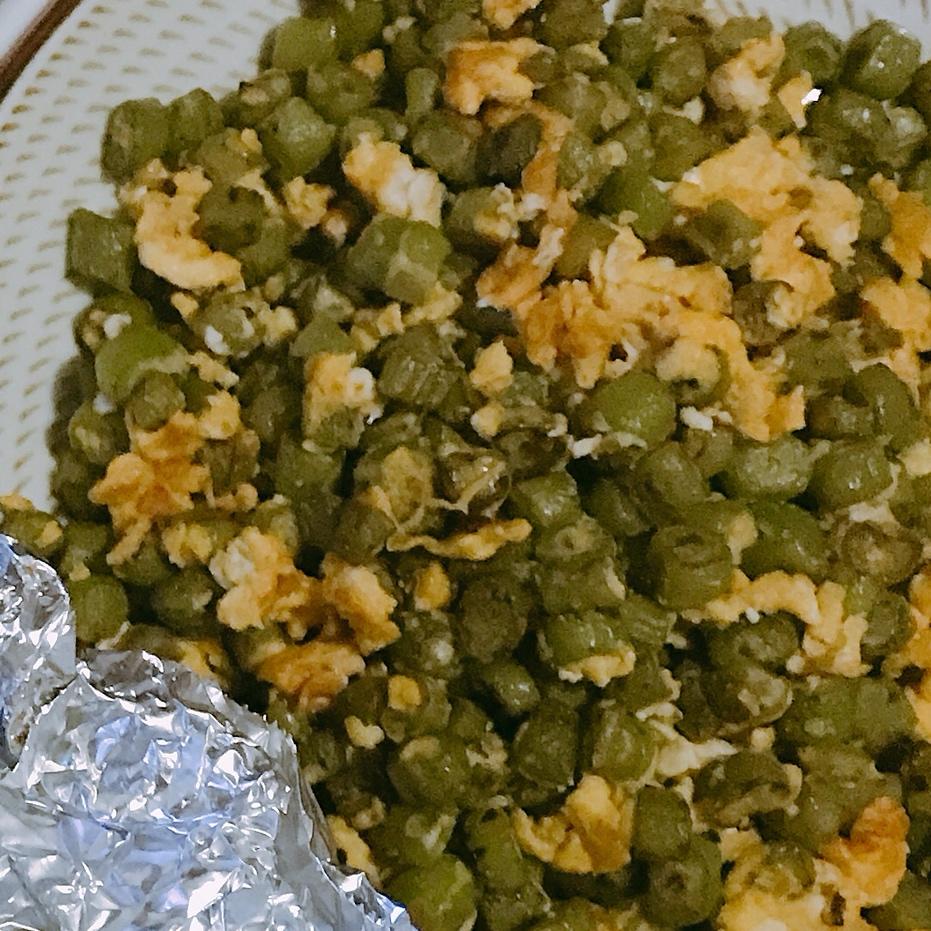豆角炒鸡蛋