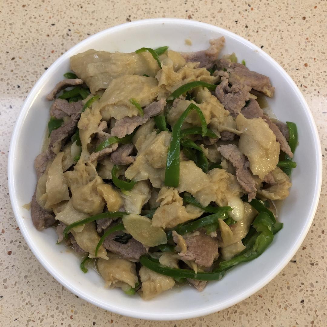 青椒肉丝炒面筋