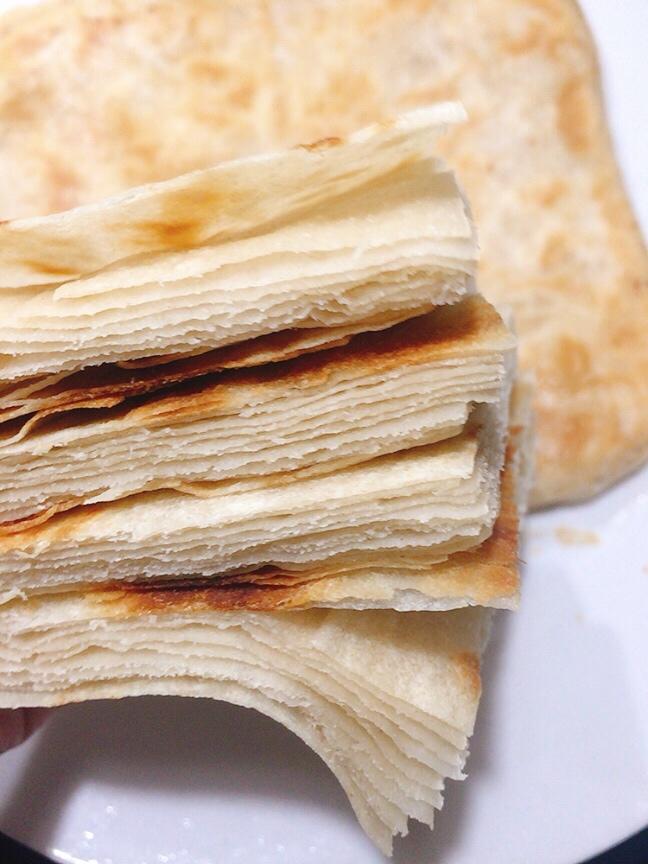 层次分明薄如蝉翼的家常基础烙饼