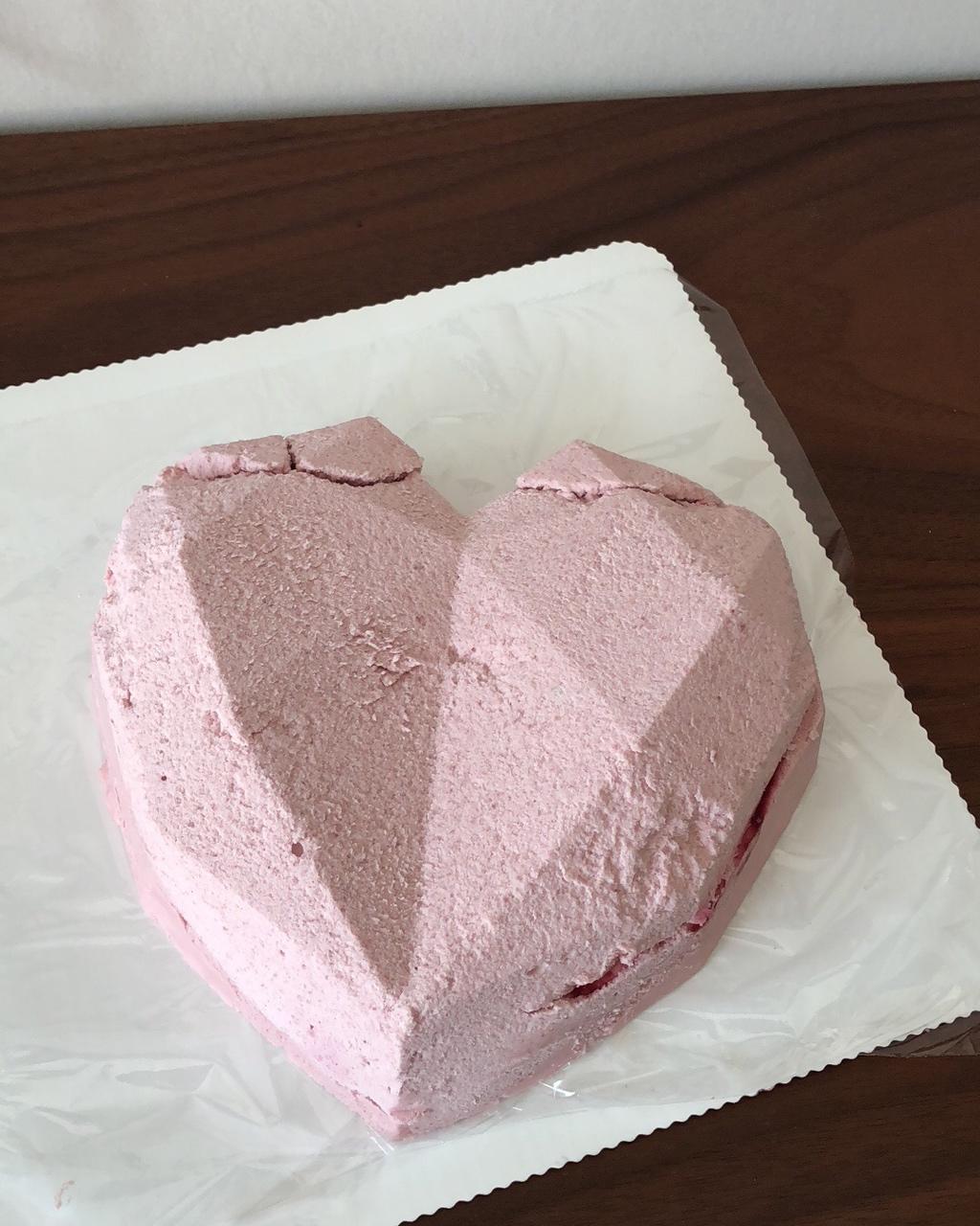 少女❤3D钻石心形覆盆子乳酪慕斯（7寸）