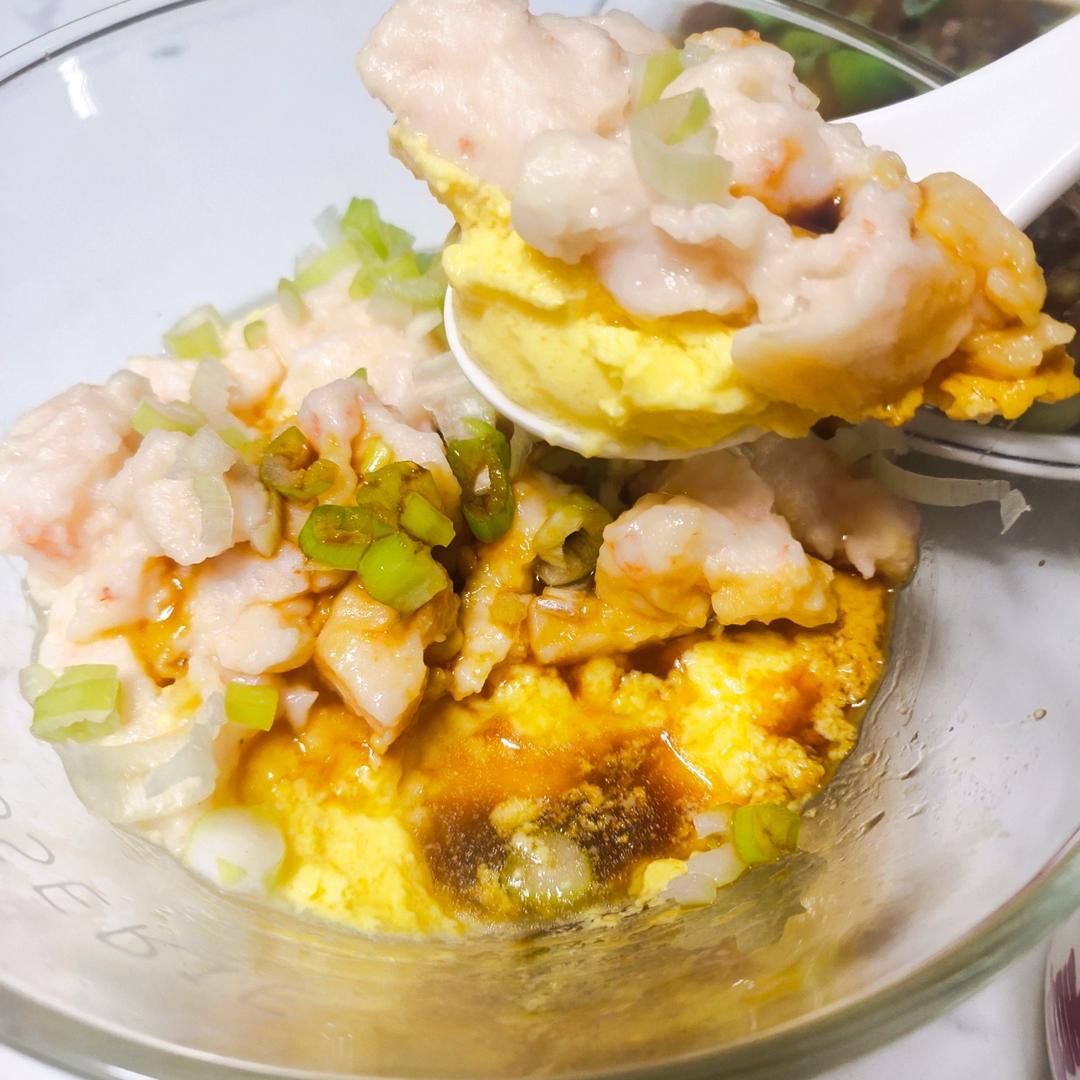 虾滑蒸蛋～最适合小孩子的美食