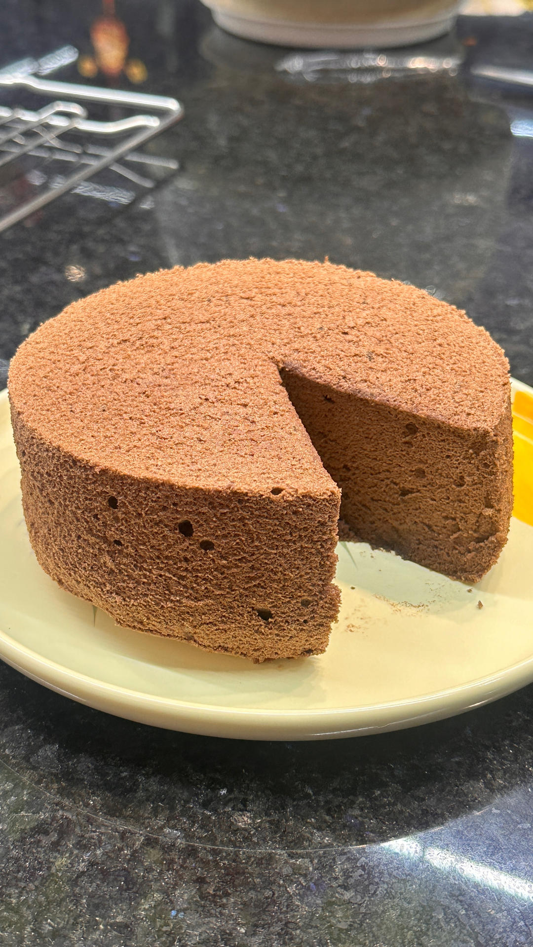 六寸可可戚风蛋糕