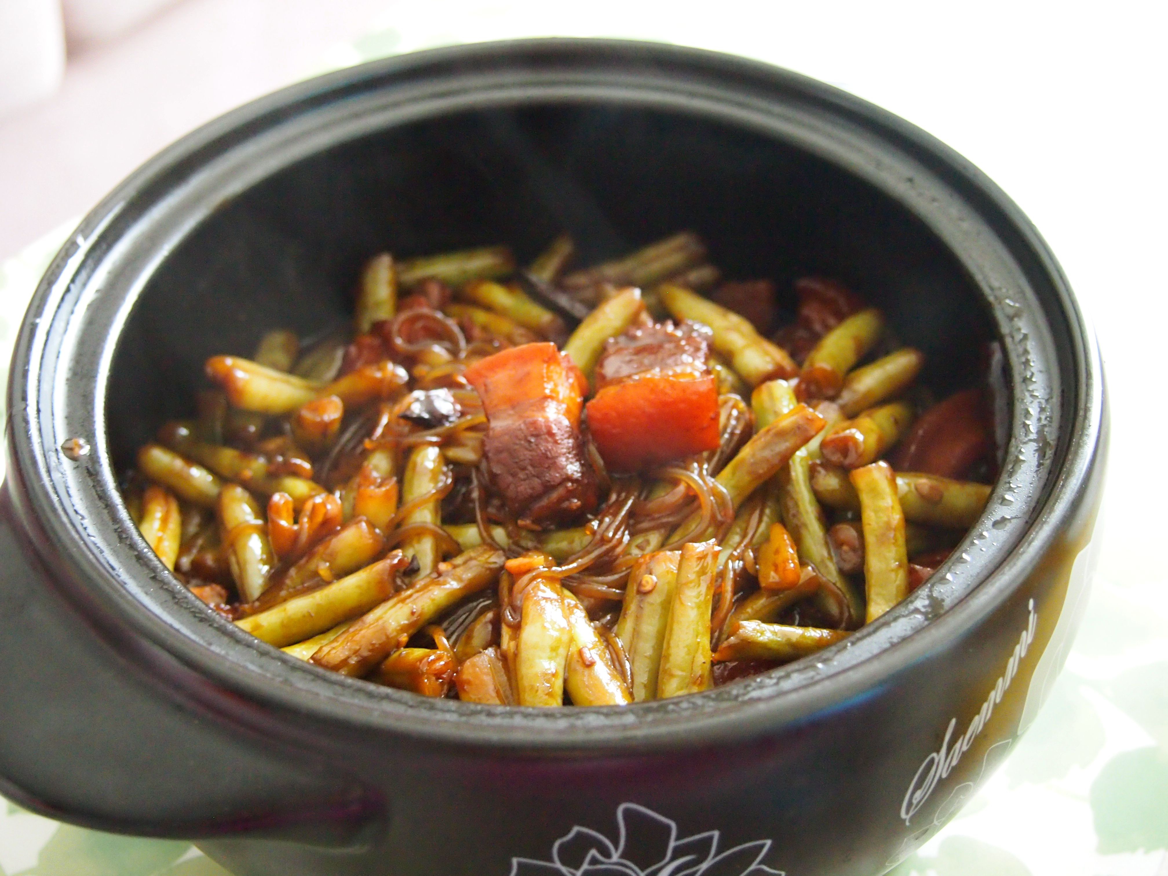红烧肉炖豆角