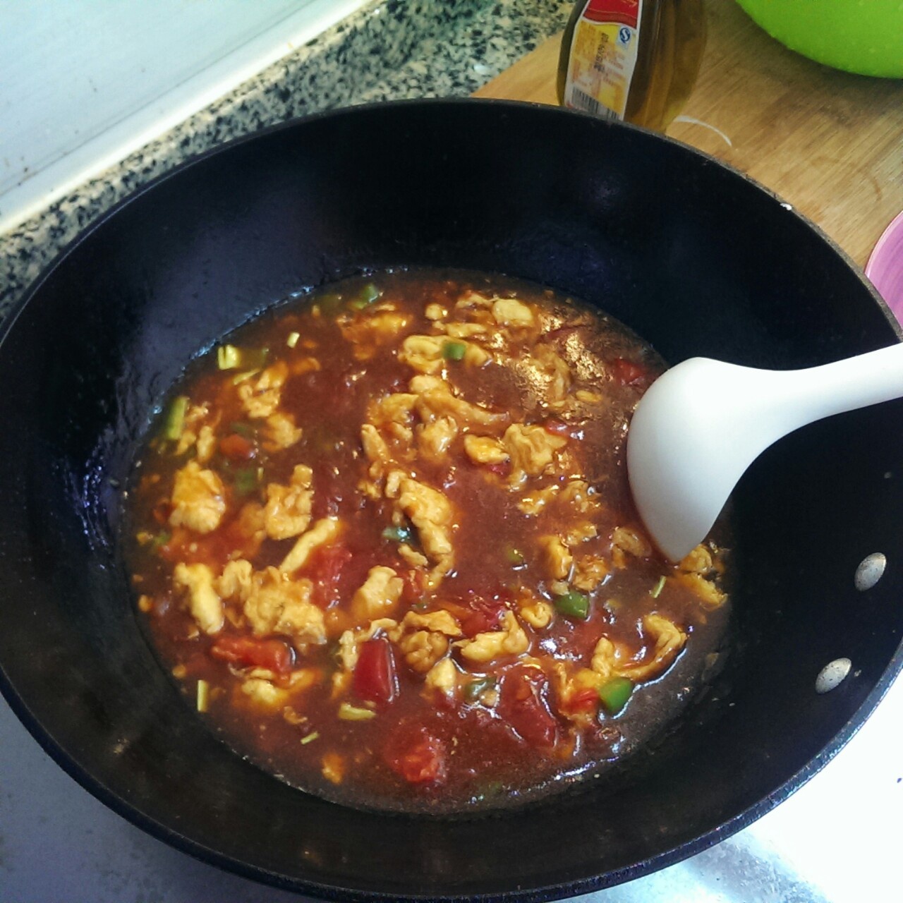 去马做的西红柿鸡蛋打卤