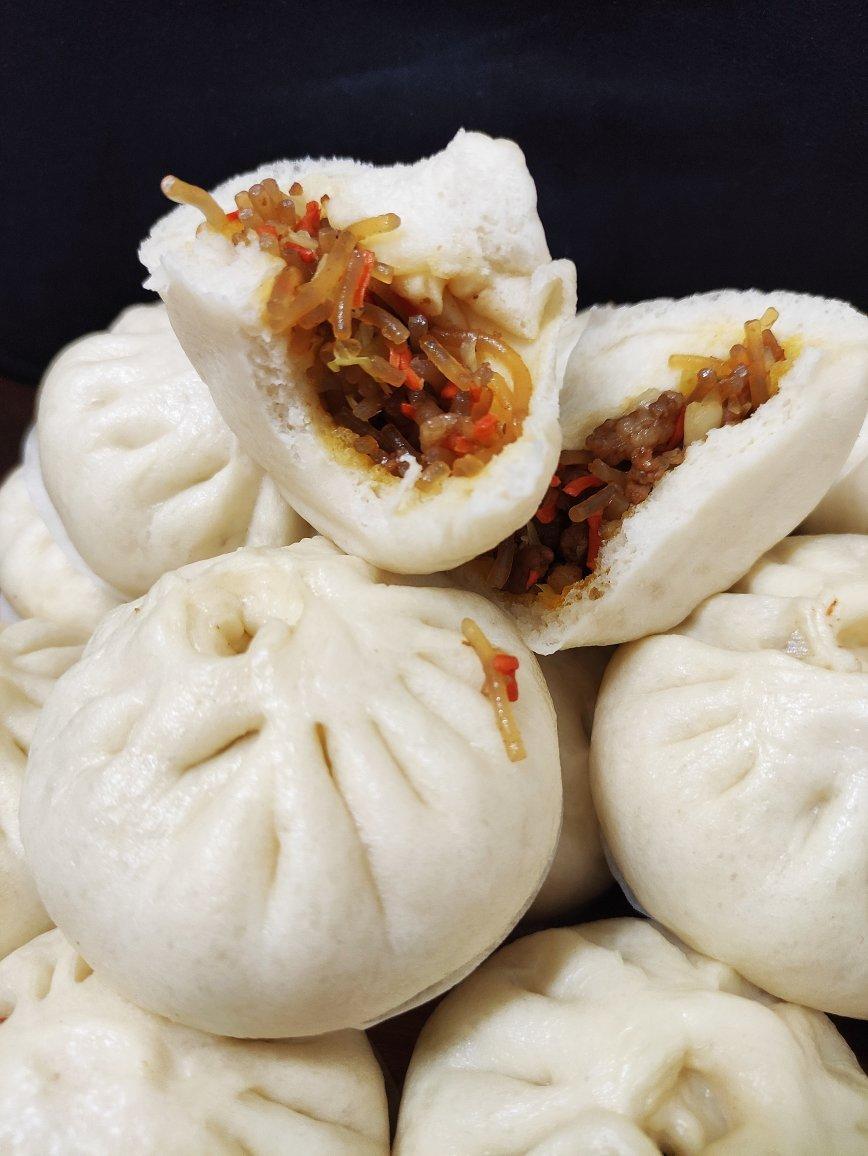 皮薄馅儿大的粉丝肉末包子（馅料做法）