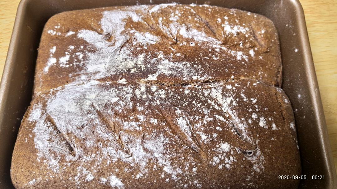 100%黑麦软欧包(免揉超快手)