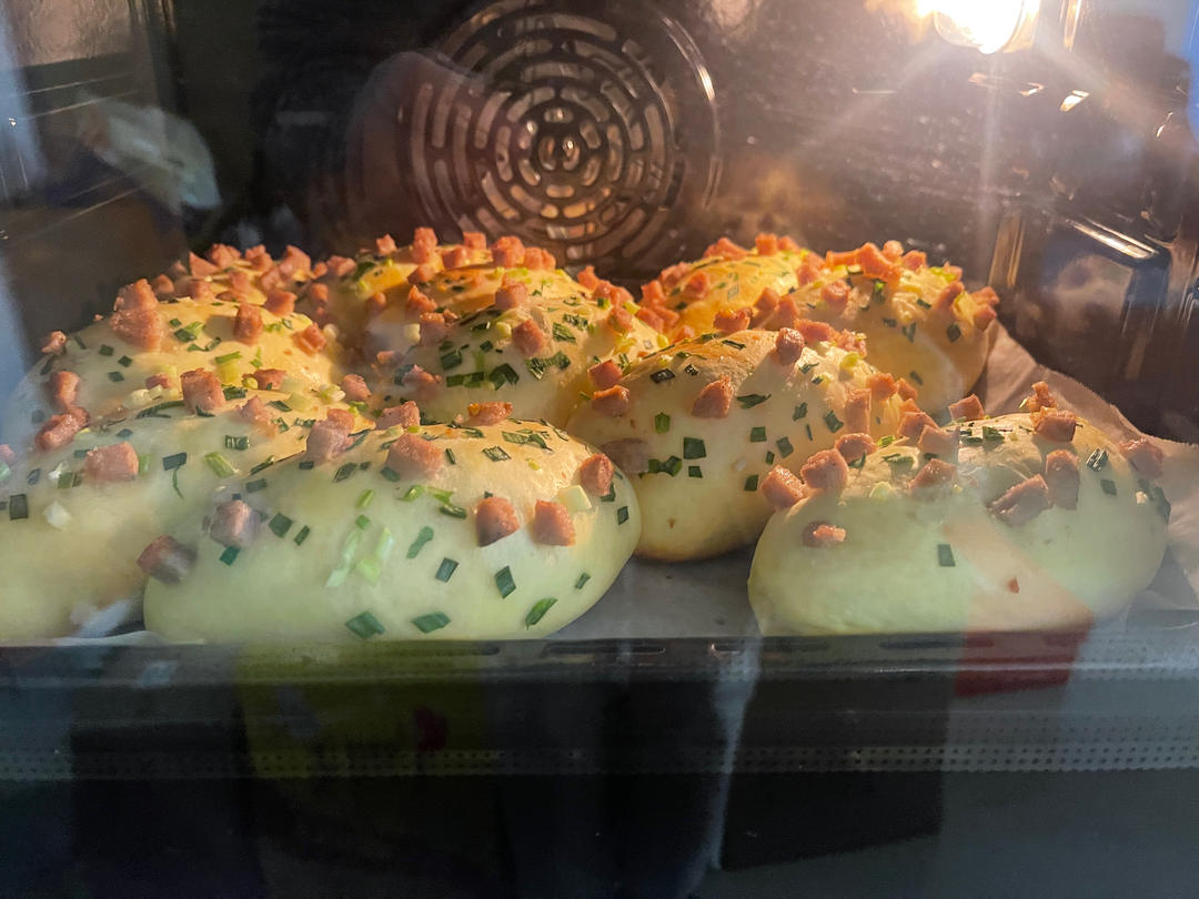 香葱火腿肉松面包