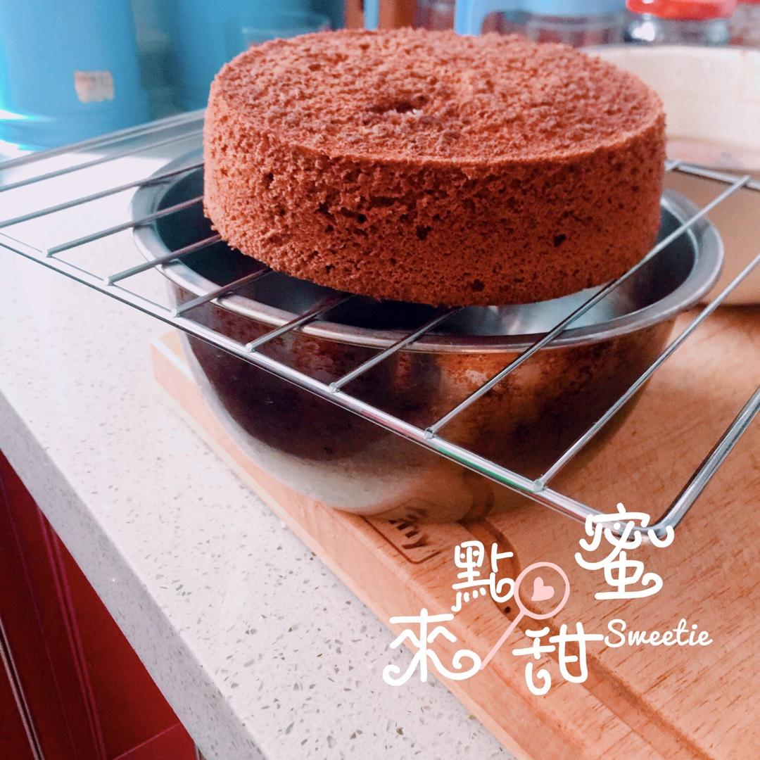6寸巧克力戚风蛋糕