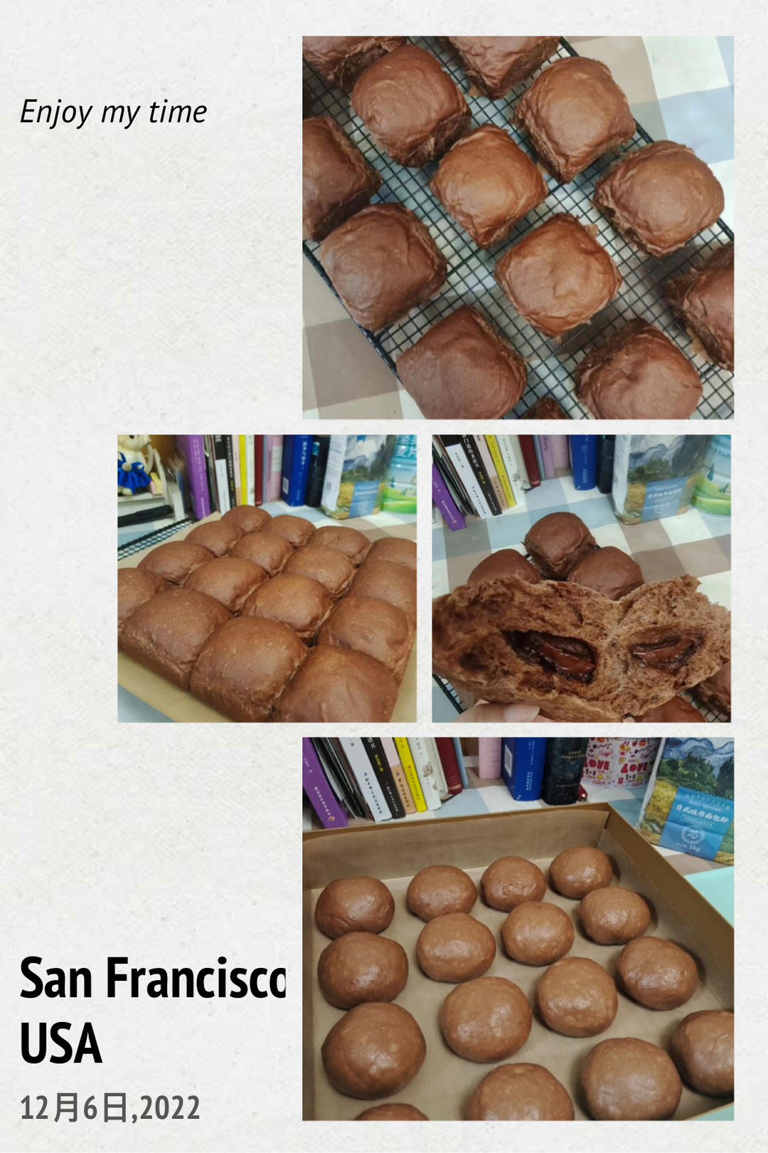 双重巧克力爆浆小餐包