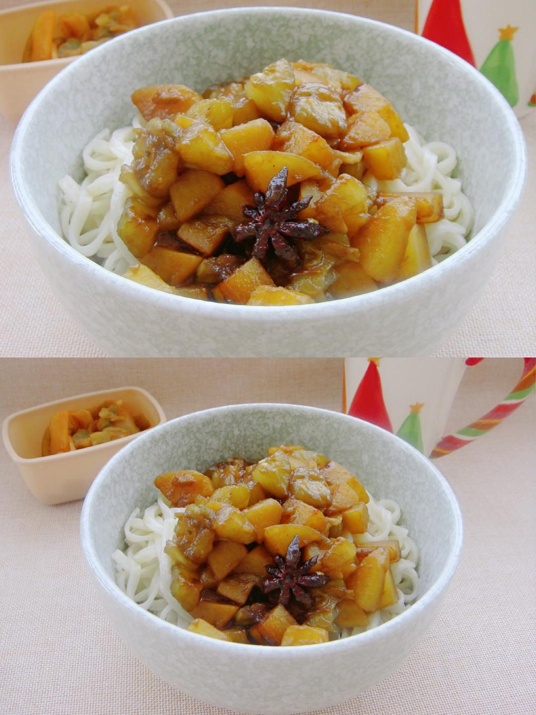 快手打卤面—土豆茄子拌面的做法