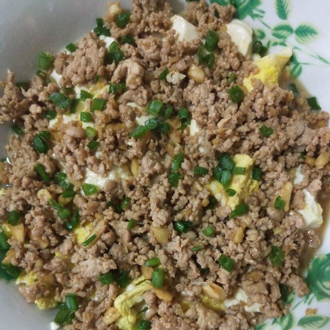 豆腐肉末蒸蛋