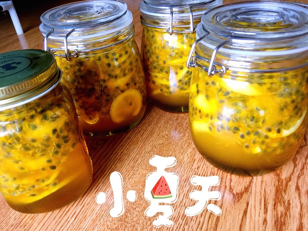 百香果冰糖蜂蜜柠檬