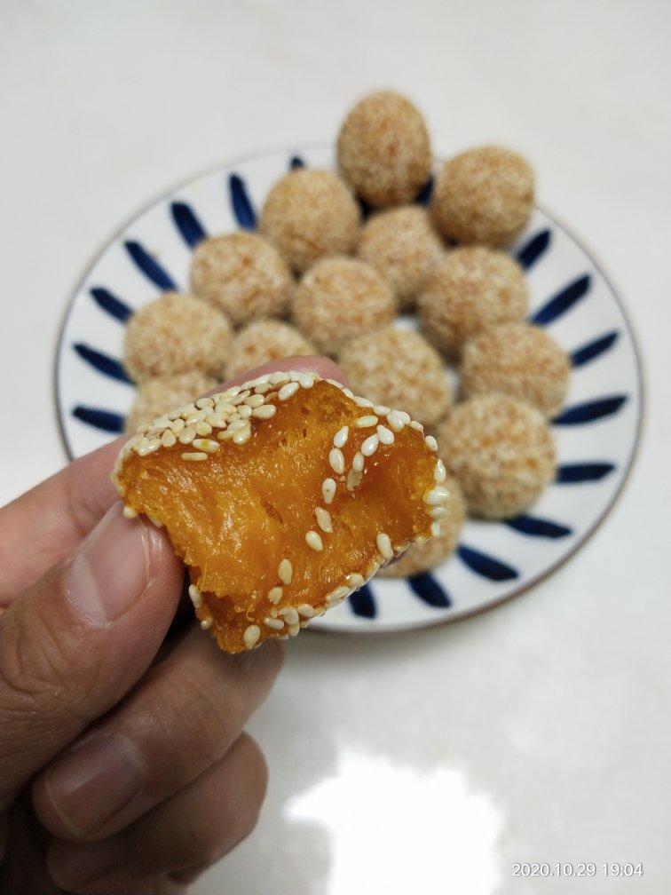 “南瓜芝麻球”聚餐必做小点心