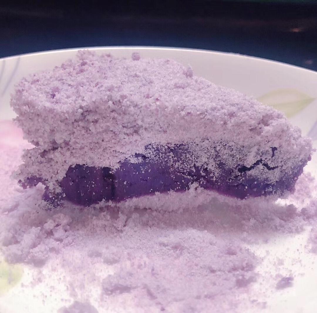 不用烤箱也能做❗️紫薯松糕