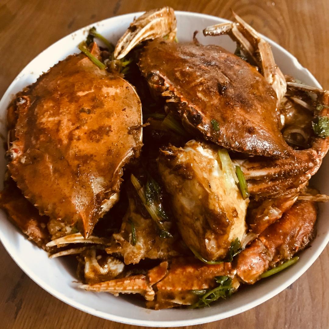 家常味的姜葱海蟹