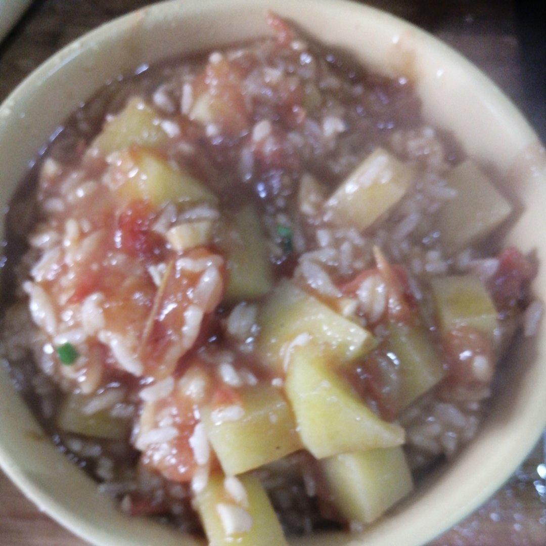 十分钟快手❗️好吃到舔碗底的番茄土豆烩饭