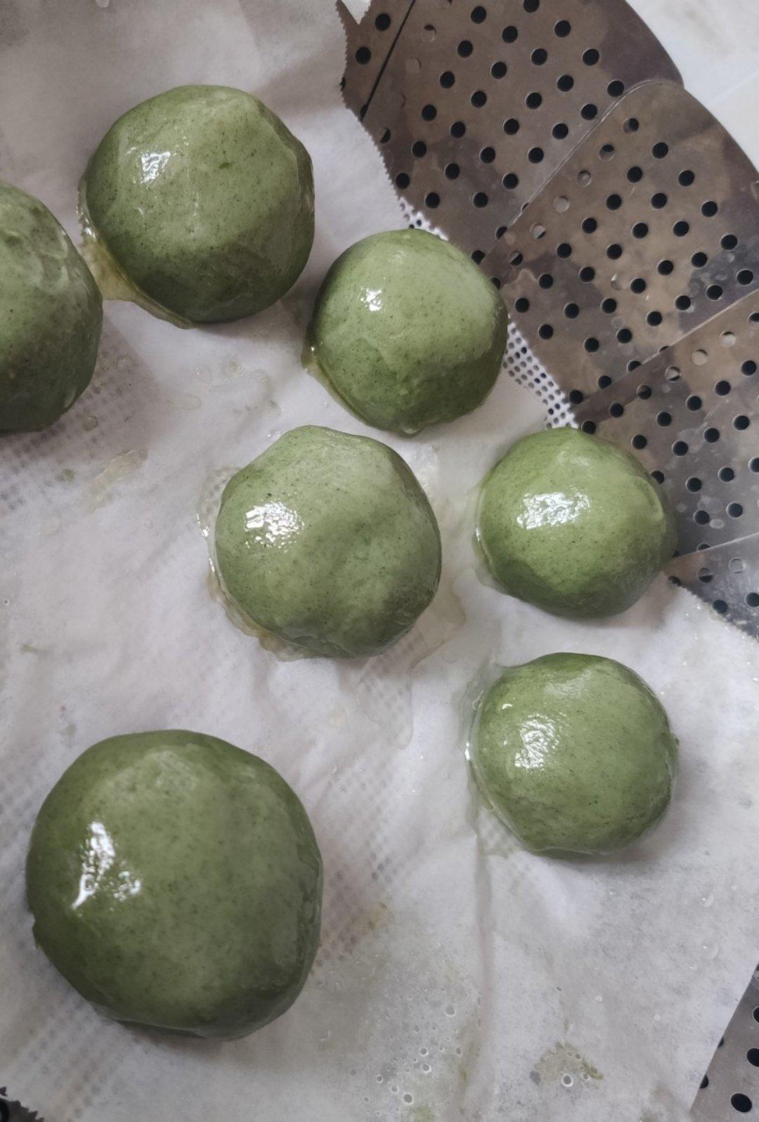 网红青团～～咸蛋黄肉松青团