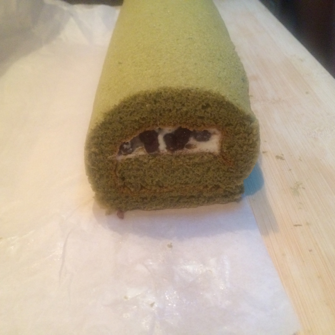 抹茶蜜豆蛋糕卷