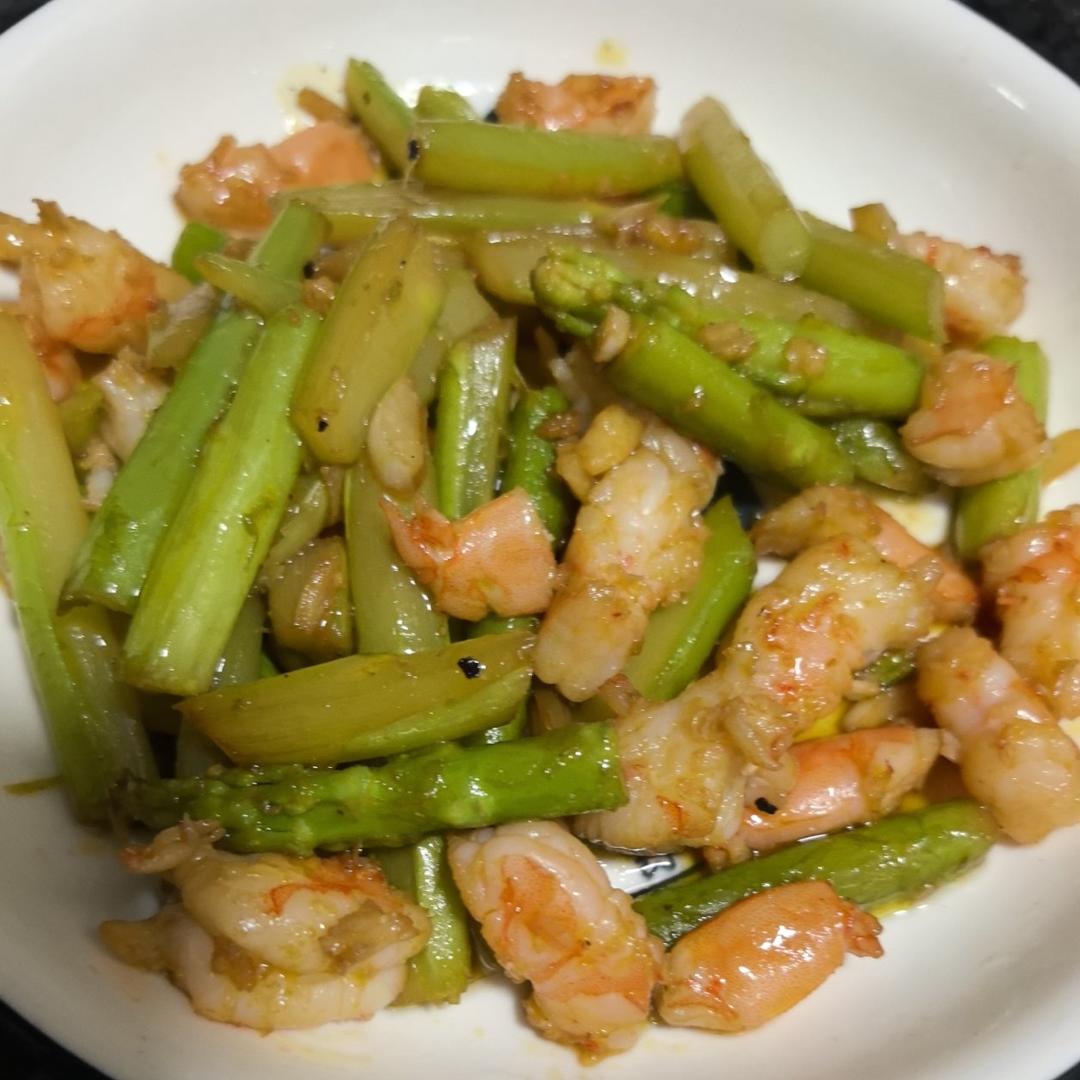 芦笋炒虾仁